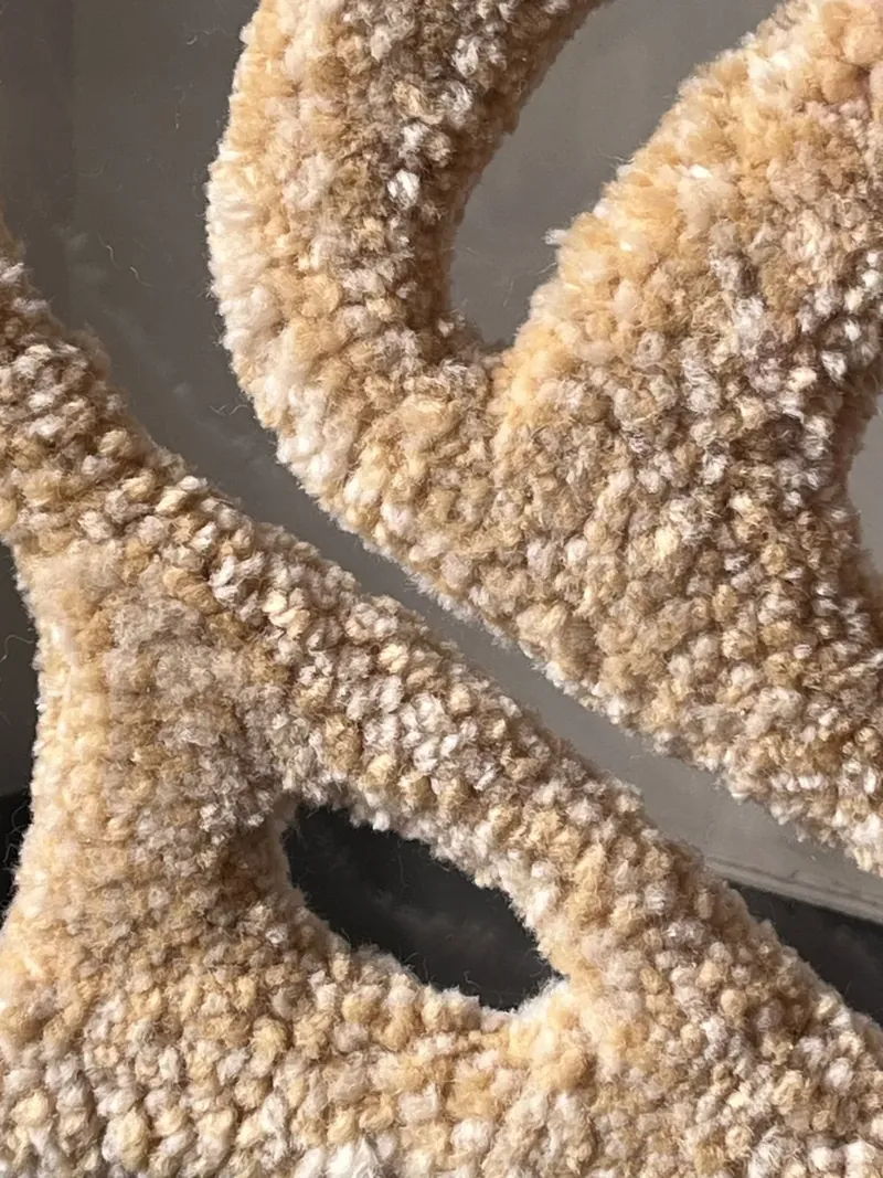 Detalhe de textura em lã Tressi